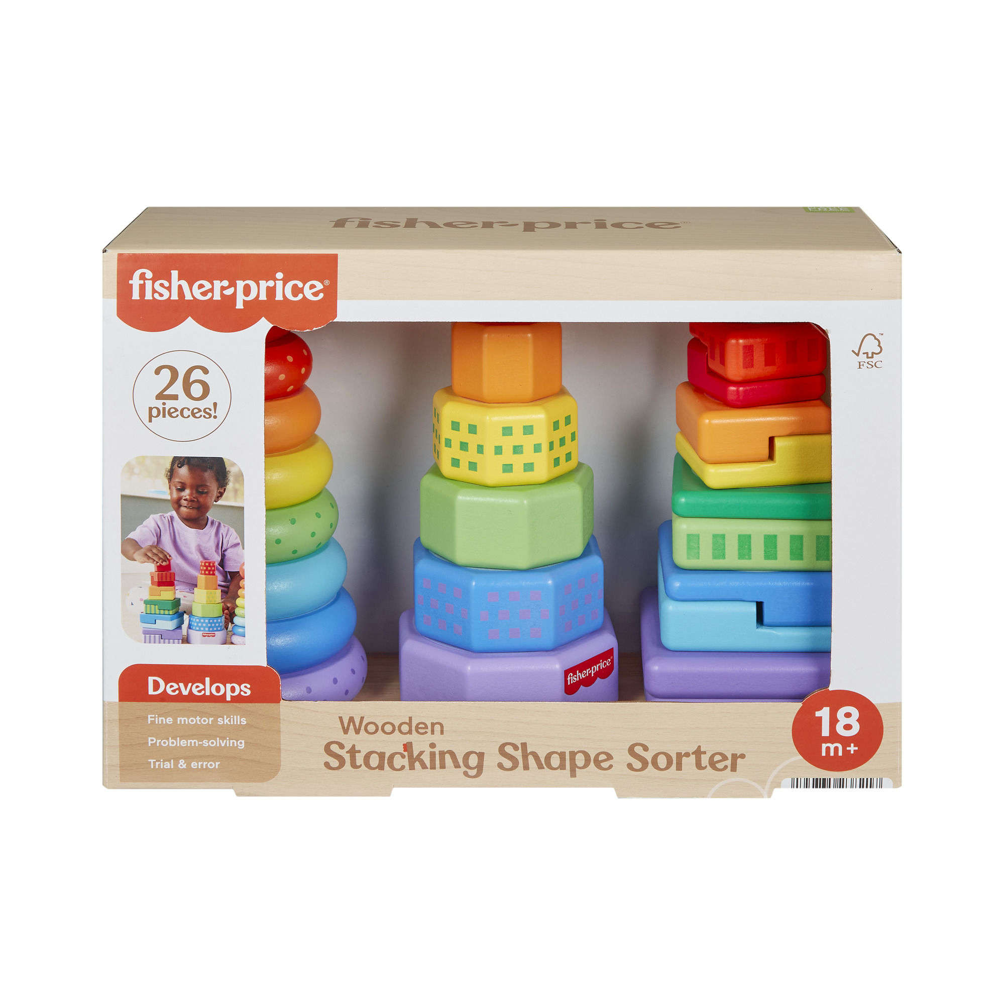 FISHER-PRICE mediniai statymo bokšteliai (HXT76)