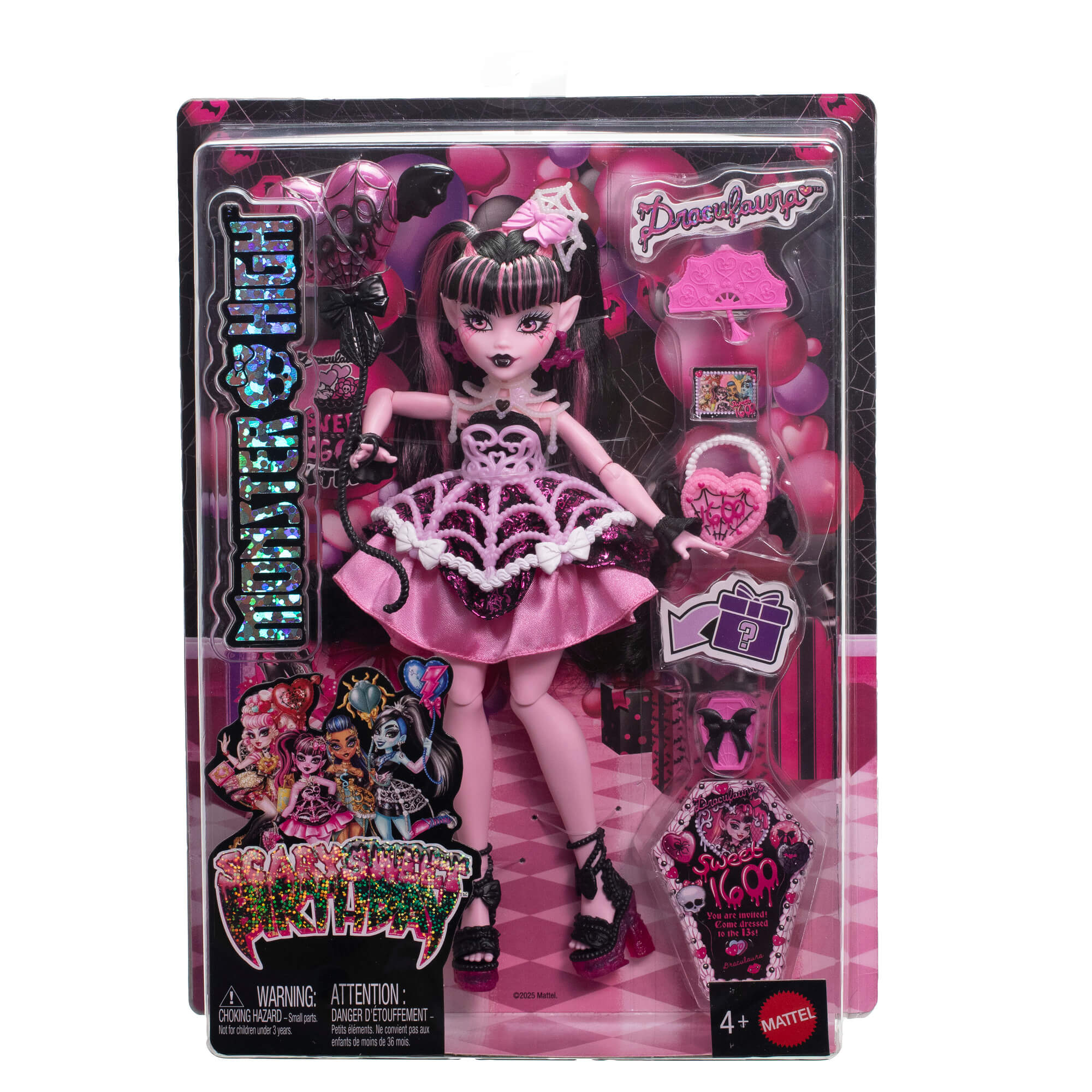 MONSTER HIGH SWEET BIRTHDAY lėlė – Drakulaura (JBG74)