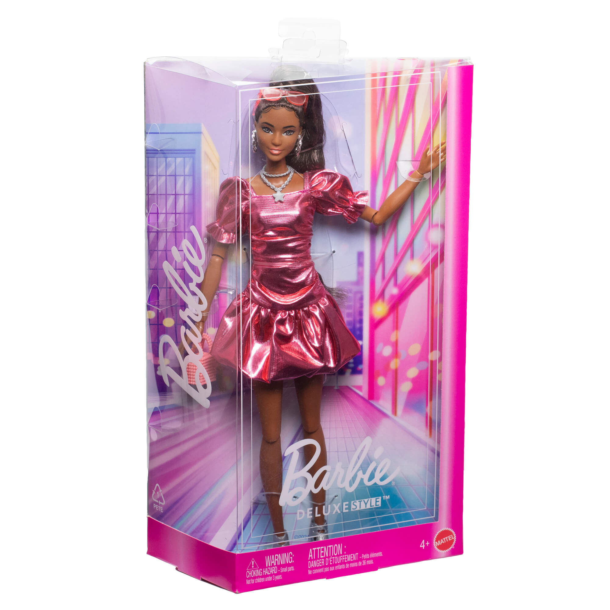BARBIE DELUXE FASHIONISTAS tamsiaplaukė lėlė (JFP41)