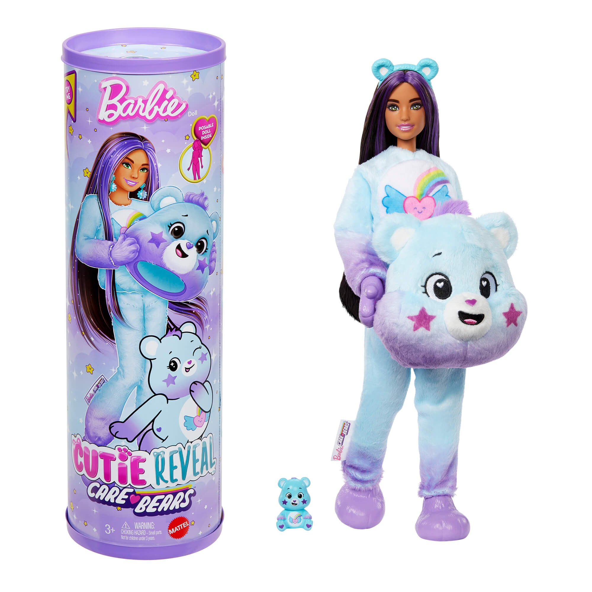 BARBIE CUTIE REVEAL CARE BEARS rinkinys – Dream Bright Bear (JFV61)