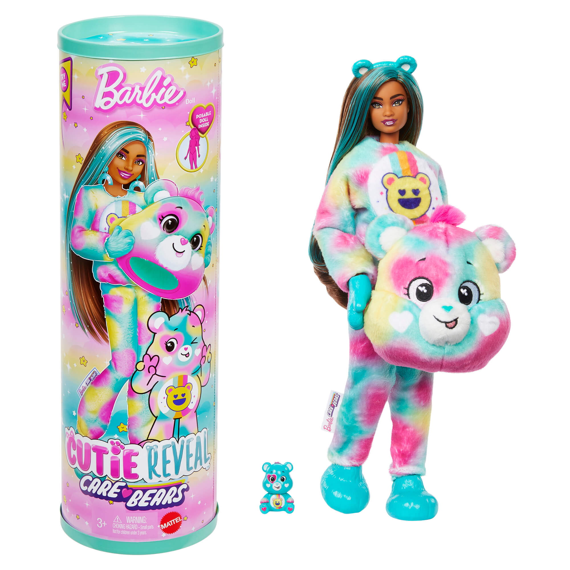 BARBIE CUTIE REVEAL CARE BEARS rinkinys – Good Vibes Bear (JFV62)