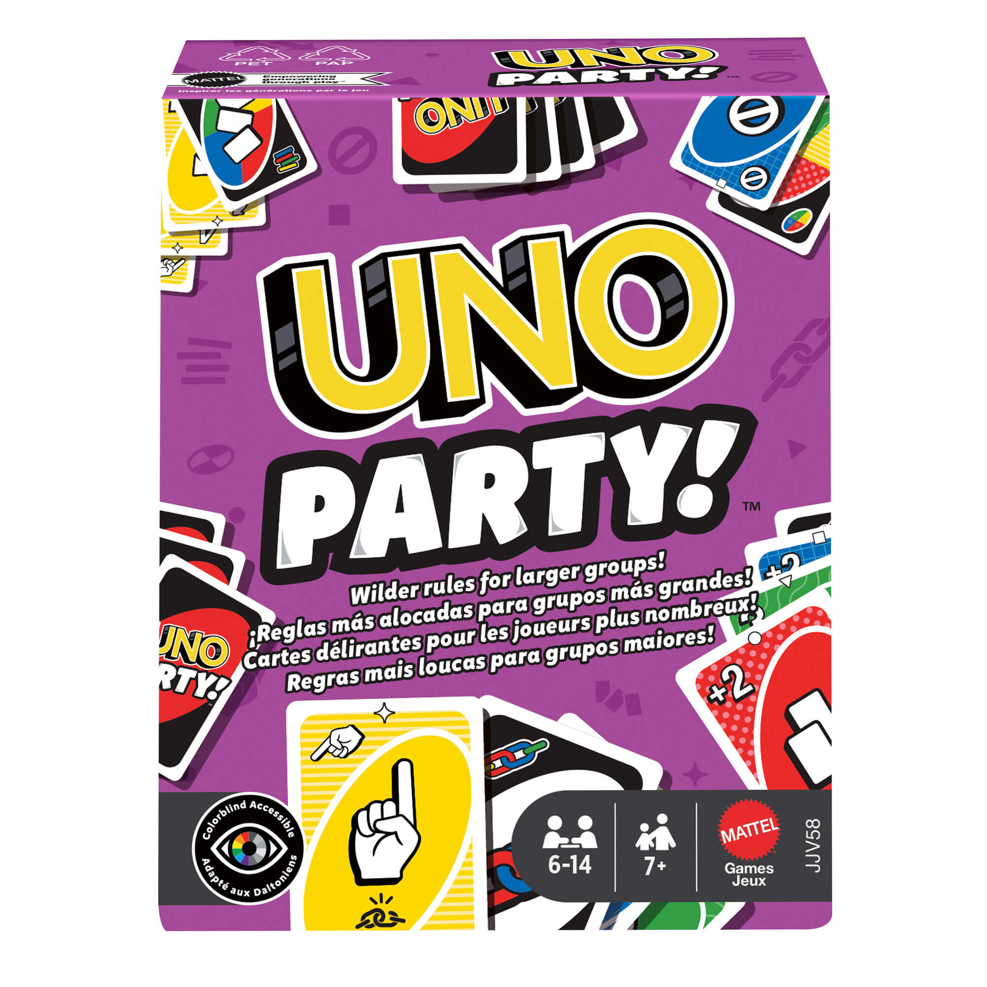 UNO kortos PARTY (atnaujintos) (JJV58)