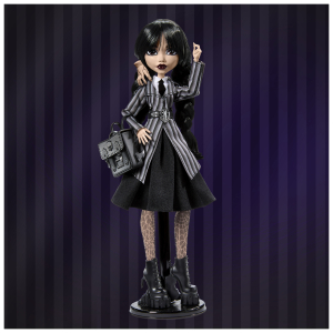 MONSTER HIGH X WEDNESDAY lėlė Trečiadienė juoda suknele (HXJ03)