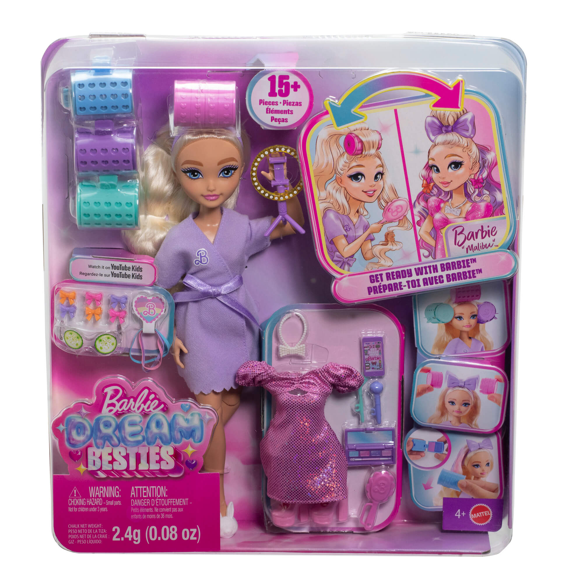 BARBIE DREAM BESTIES lėlės Malibu grožio rinkinys (JGG38)