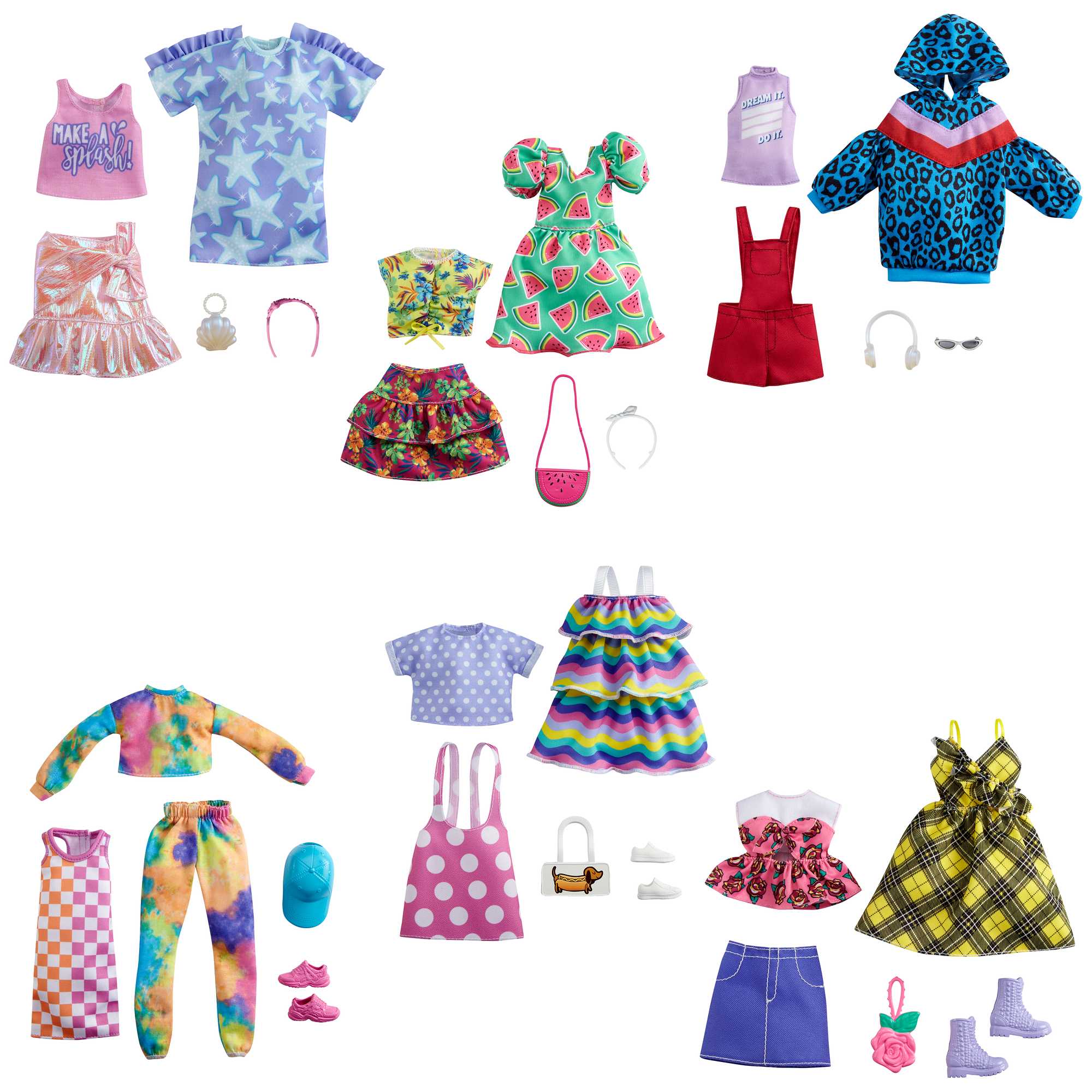 BARBIE dviejų drabužių komplektų rinkinys (GWF04)