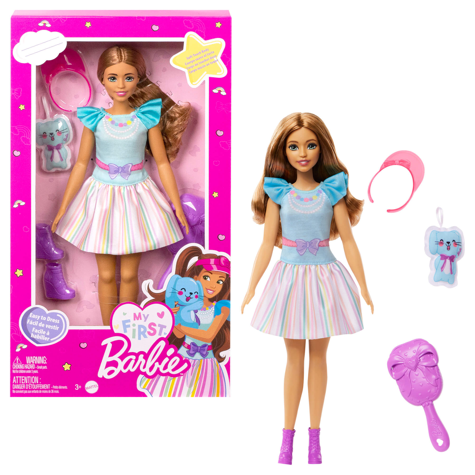 BARBIE lėlė My First Barbie - brunetė (HLL21)