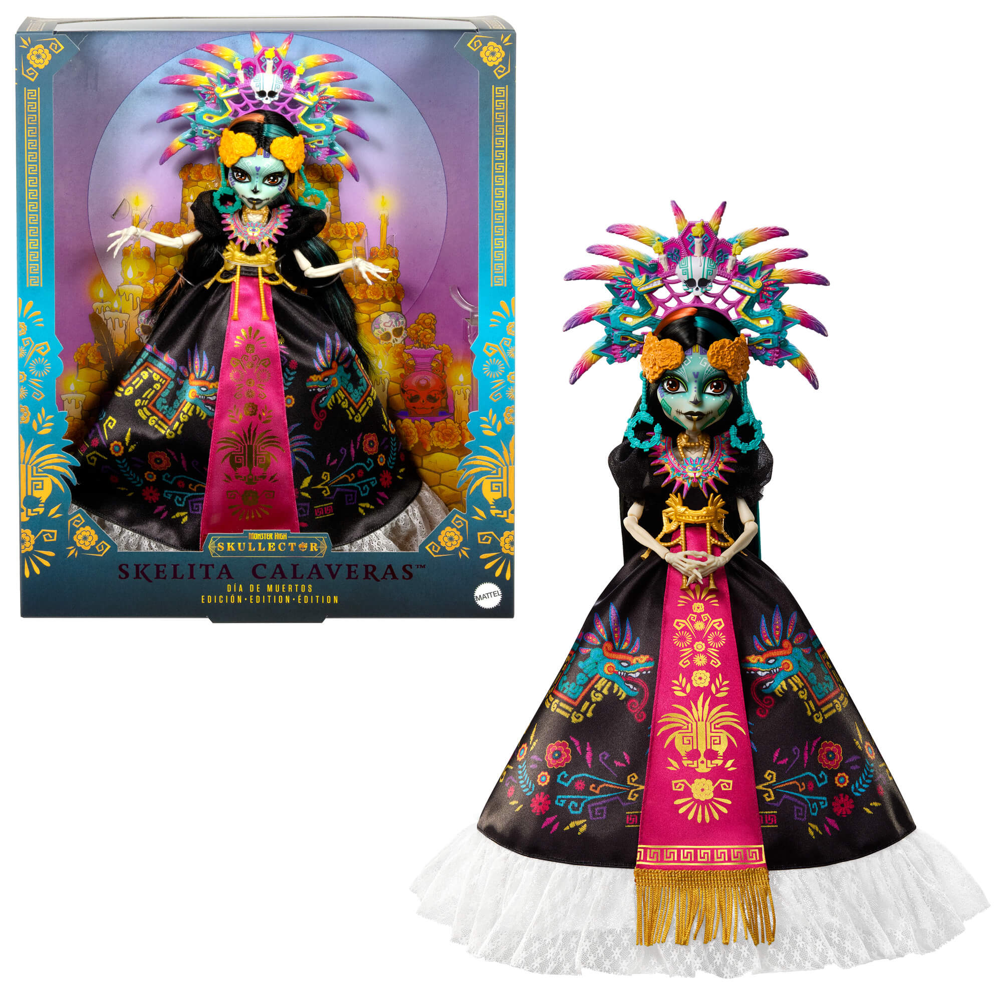 MONSTER HIGH SKULLECTOR kolekcinė lėlė – Dia De Muertos Skelita