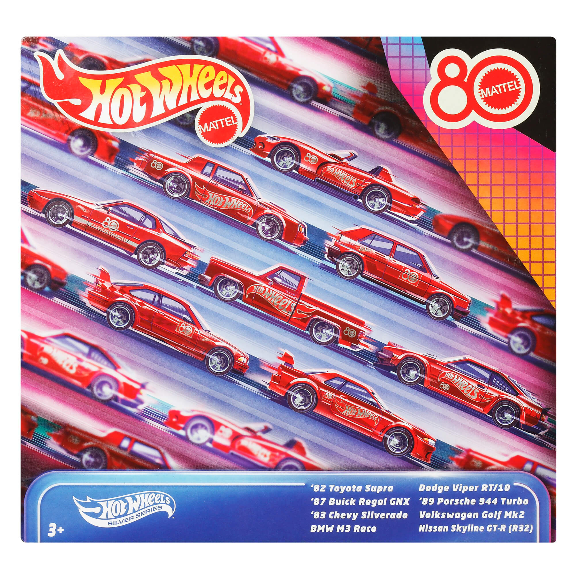 HOT WHEELS aštuonių automodeliukų rinkinys Mattel 80 (JGK09)