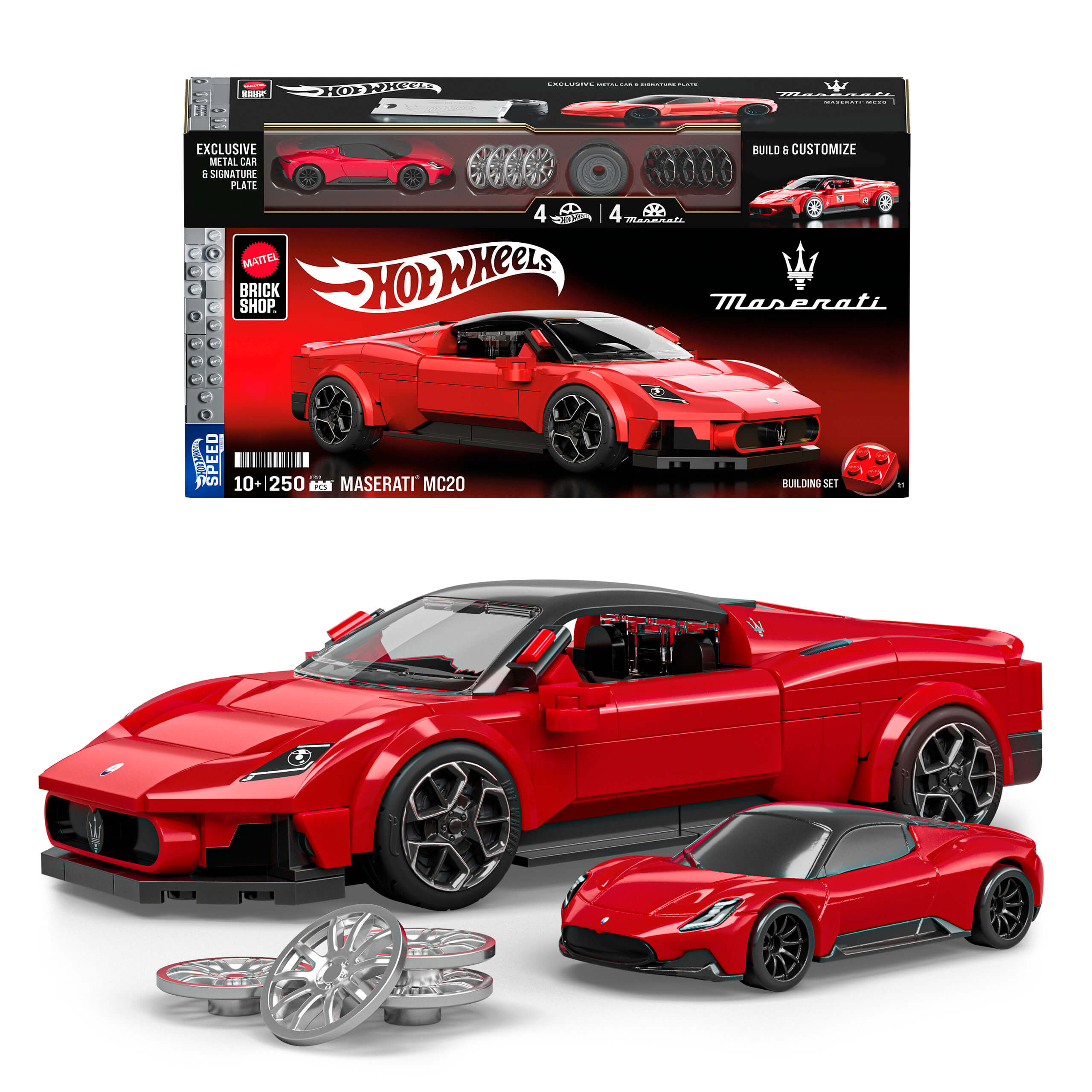 MATTEL BRICK SHOP HOT WHEELS konstruktorius – Speed Maserati (JFR90)