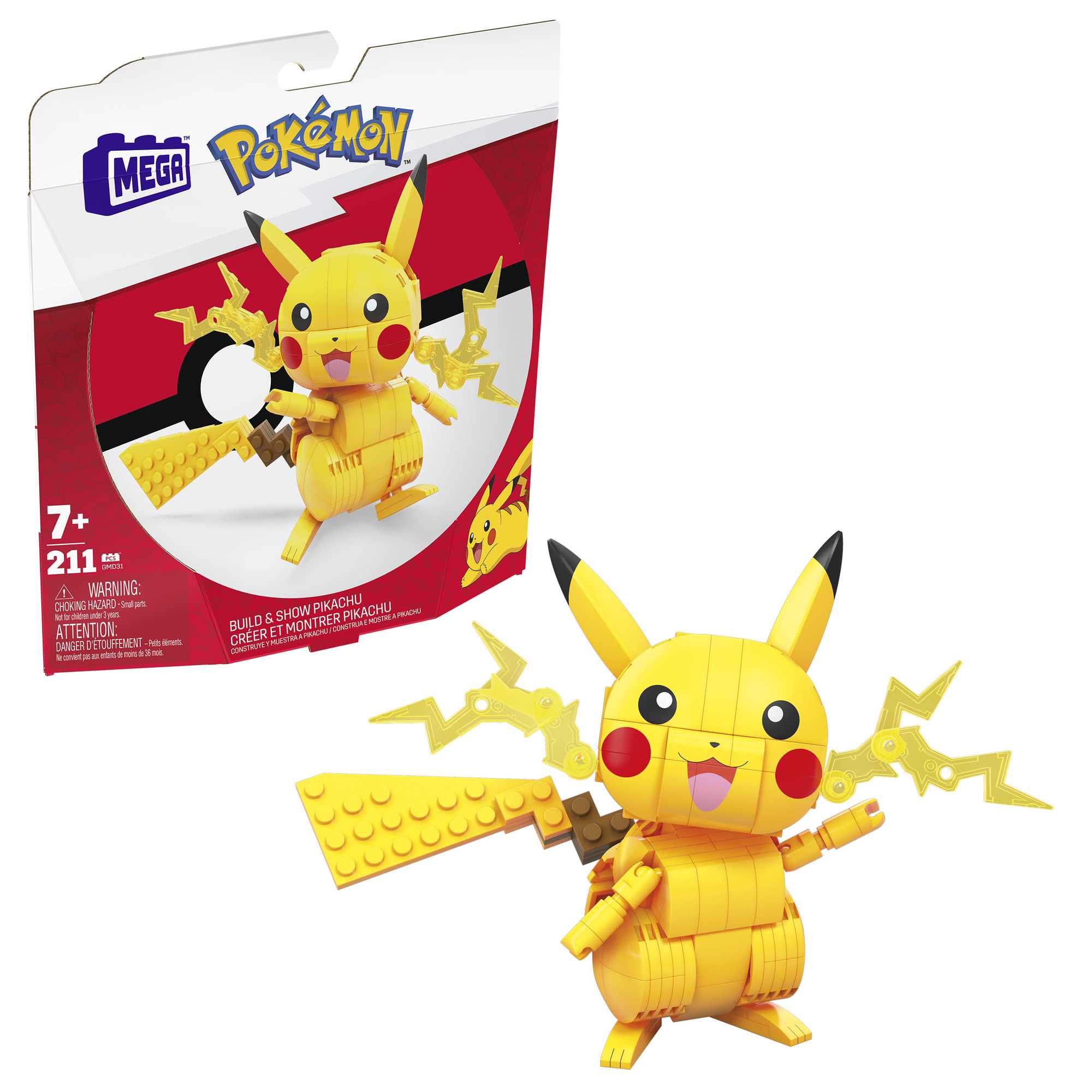 MEGA CONSTRUX POKEMON rinkinys – Pikachu (GMD31)