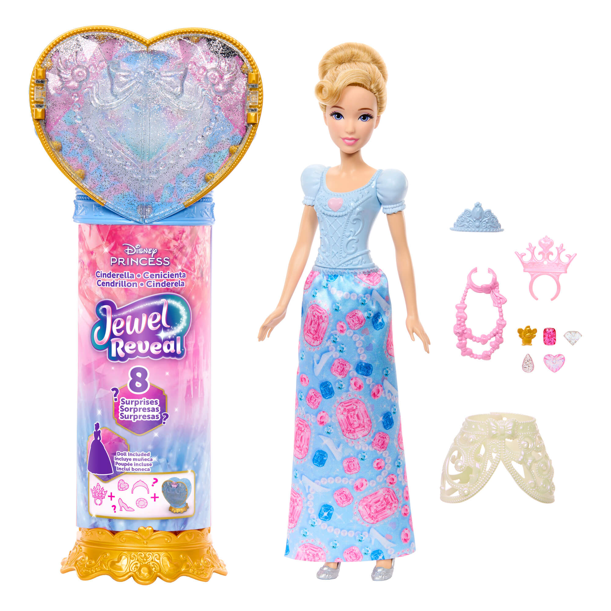 DISNEY PRINCESS JEWEL REVEAL Pelenės siurprizas (JHL50)