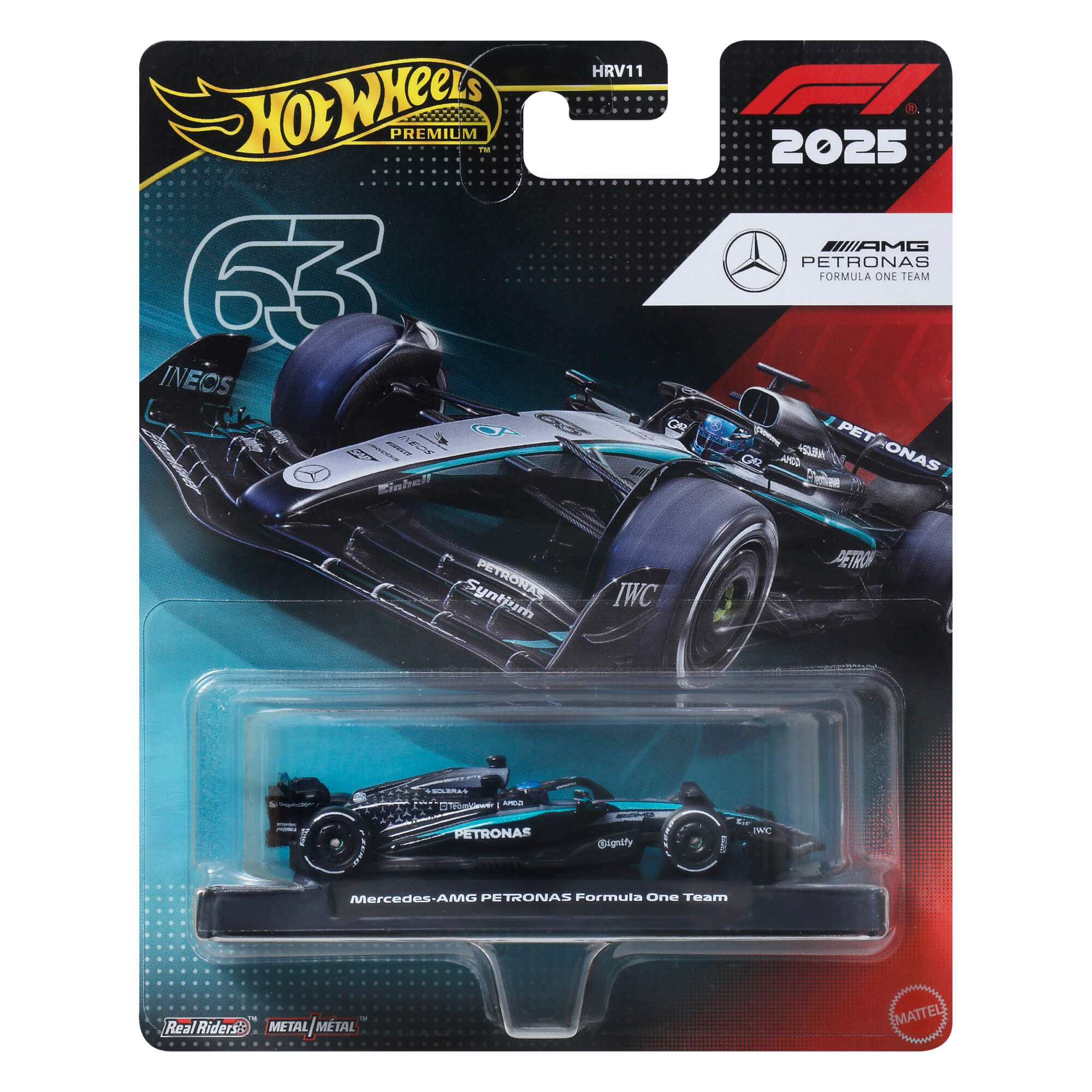 HOT WHEELS PREMIUM F1 Mercedes-Benz George Russel bolidas 63 (JKD80)