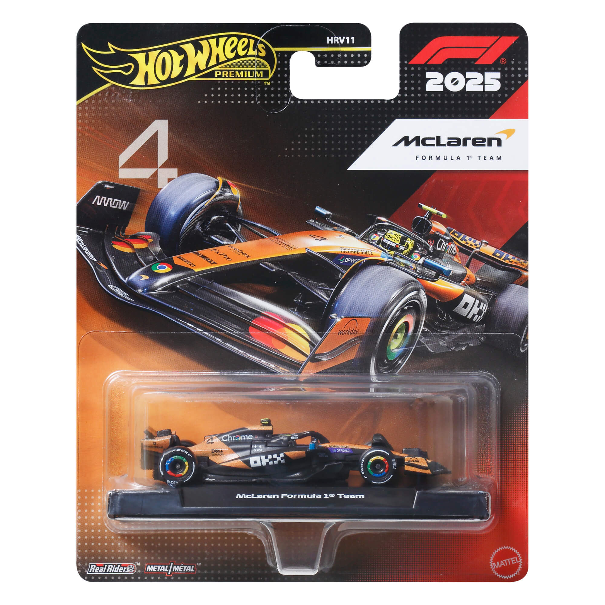 HOT WHEELS PREMIUM F1 McLaren Lando Norris bolidas 4 (JKD88)