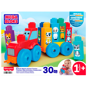 MEGA BLOKS konstruktorius – traktorius su gyvūnėliais (JKG33)
