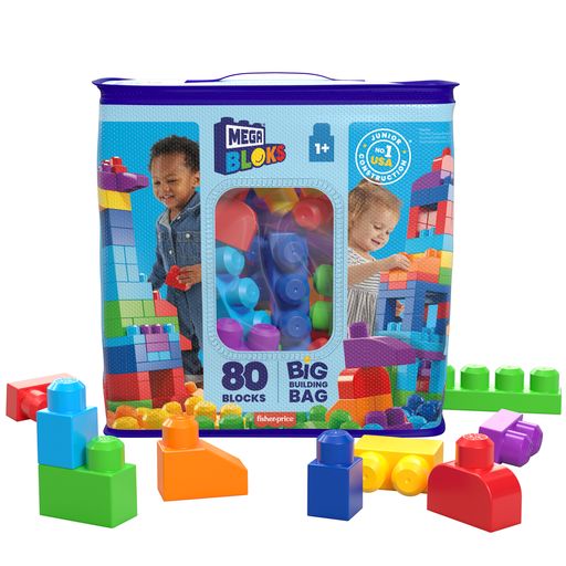 MEGA BLOKS kaladėlių rinkinys (krepšyje 80 det.) (DCH63)