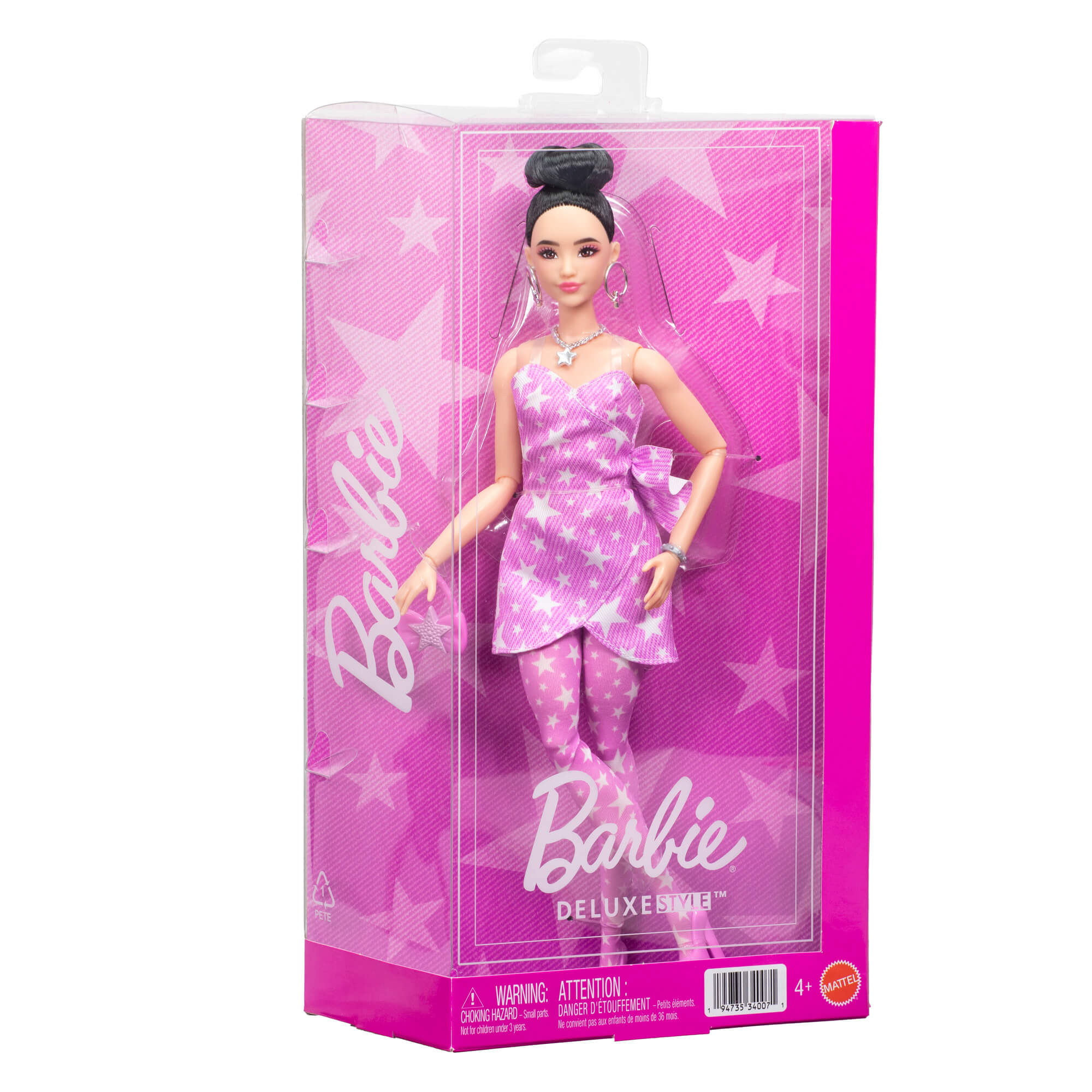 BARBIE DELUXE FASHIONISTAS lėlė rožine suknele