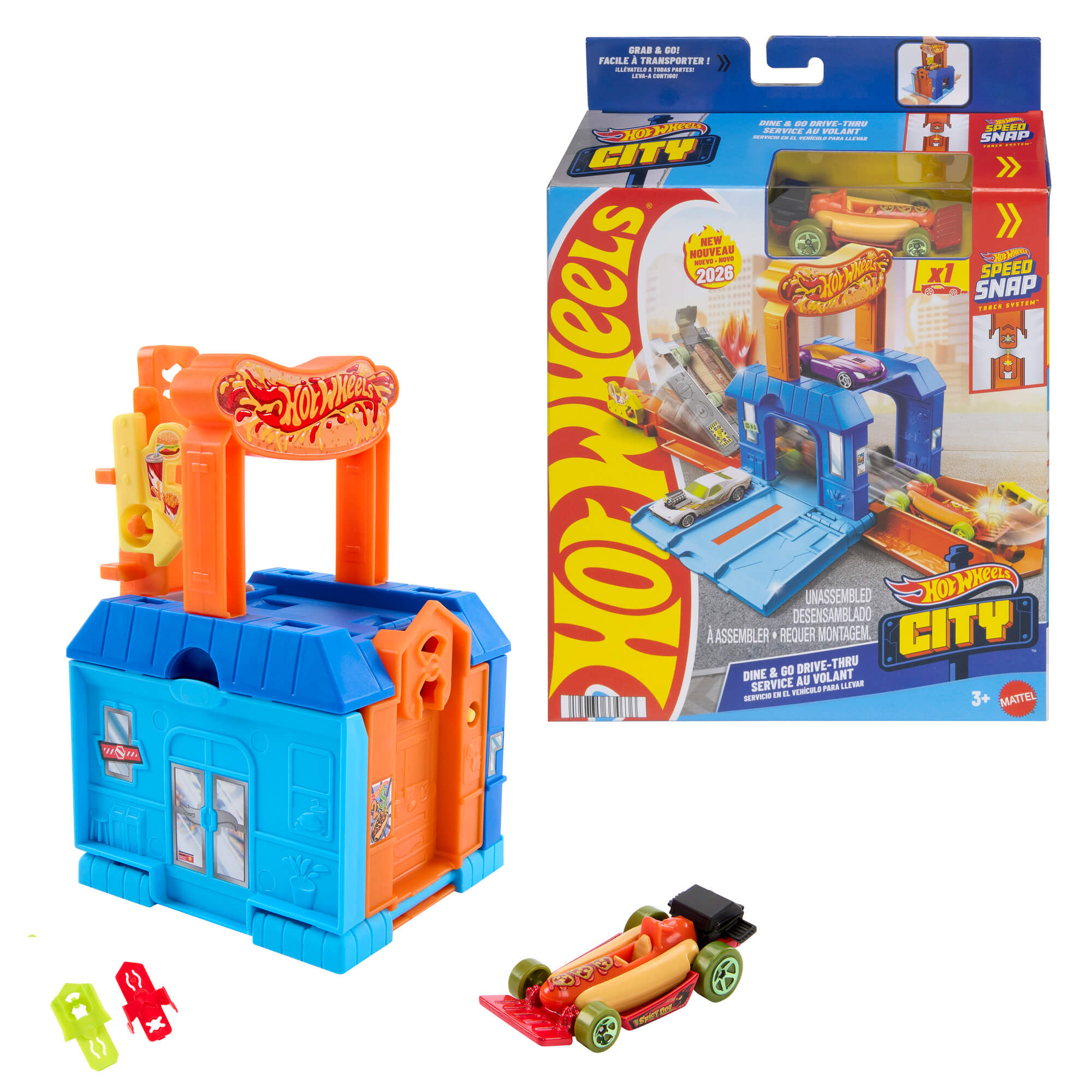 HOT WHEELS CITY PLAY AND GO trasos rinkinys (JHL43)