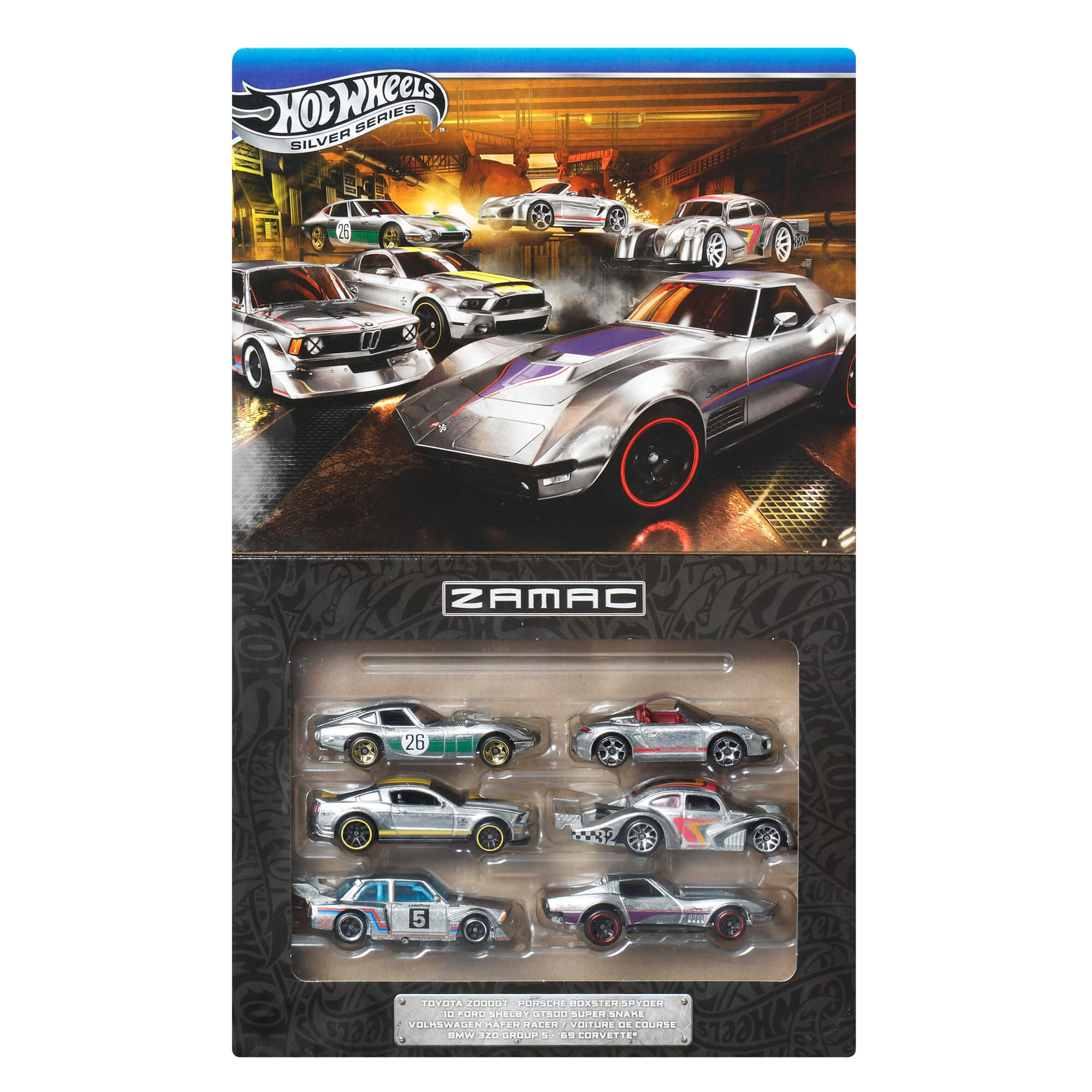 HOT WHEELS šešių ZAMAC automodeliukų rinkinys (JLB26)