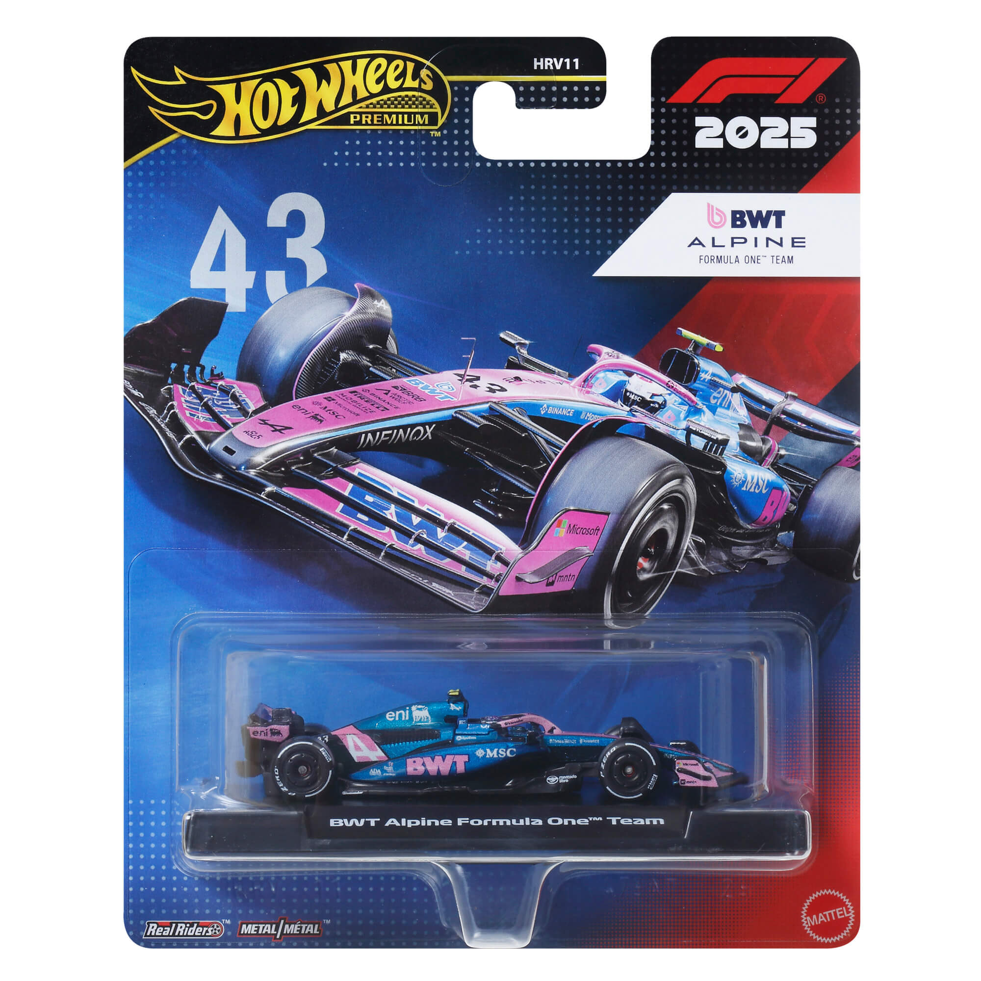 HOT WHEELS PREMIUM F1 Alpine Franco Colapinto bolidas 43 (JKD94)